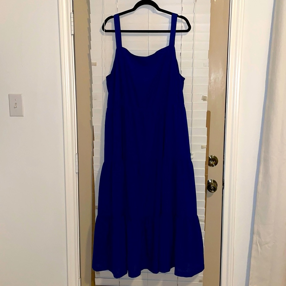 Ava & Viv royal blue printed dress size 2X